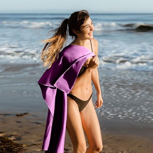 40" 72") (Pack 2) Hero Microfiber Large Beach Towel Compact for Travel (Magenta, x