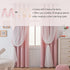 Grommet 52x84 Inch, 2 MYSKY HOME Pink Blackout Curtains for Girls Bedroom & Nursery Kids Blush Princess Double Layer