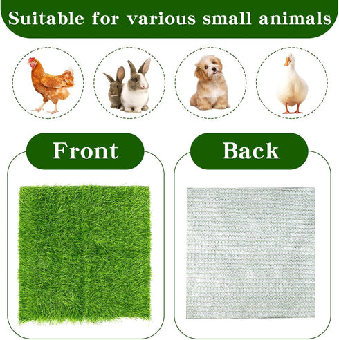 Generic Set 1212"-Washable (6 Pack) Chicken Nesting Pads Artificial Grass Nesting Pads-for Chickens Coopsfor Chicken