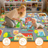 3x5 Car Rug for Kids Playroom - Road Rug for Boys Room Kids Play Mat with Road Tracks Car Play Mat, Feet