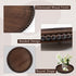 Hodeframe 12in Countertop Wooden Serving Tray: Brown Round Wood Butler Decorative Tray Candle Holder Trays Centerpiece