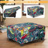 Ottoman Cover Rectangle Printed,Stretch Slipcover for Rectangular Footstool,Soft Fabric with Non-Slip Elastic