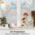 DOWELL Window Privacy Film, Rainbow Decorative Stained Glass Clings, 23.6 x 78.7 inches
