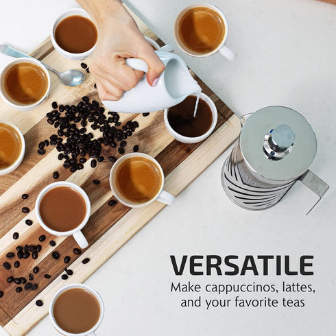Ovente 34 Ounce French Press Coffee & Tea Maker, 4 Level Stainless Steel Filter System, Portable Pitcher
