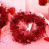 Boao 66 Feet Red Heart Tinsel Garland Decoration, Shiny Metallic Ornaments for Valentine's Day Wedding