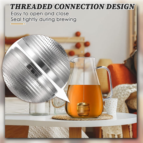 2 Pack Tea Infusers for Loose Tea, Extra Fine Mesh Stainless Steel Tea Strainers with Extended Chain Hook and Drip Tray