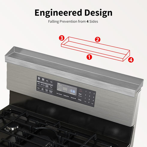 30" Mount Walker Upgrade Stainless Steel Stove Top Shelf, Magnetic Shelf for Kitchen, Over The Stove Spice Rack