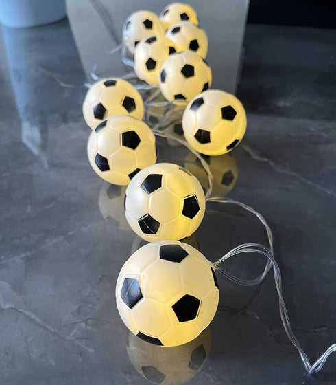 Codear Soccer Ball String Lights for Boys Girls Bedroom,Battery Operated 5ft 10