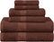 Superior Rayon from Bamboo Cotton Blend 6 Piece Towel Set, for Bathroom,