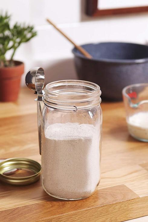 Jarware Stainless Steel Coffee Scoop for Wide-Mouth Mason Jars - 1 Tablespoon