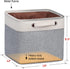 Kntiwiwo Foldable Storage Bin, Collapsible Basket 12" x 10" x 9.5" Cube Organizer Bins, Set of 3, Grey