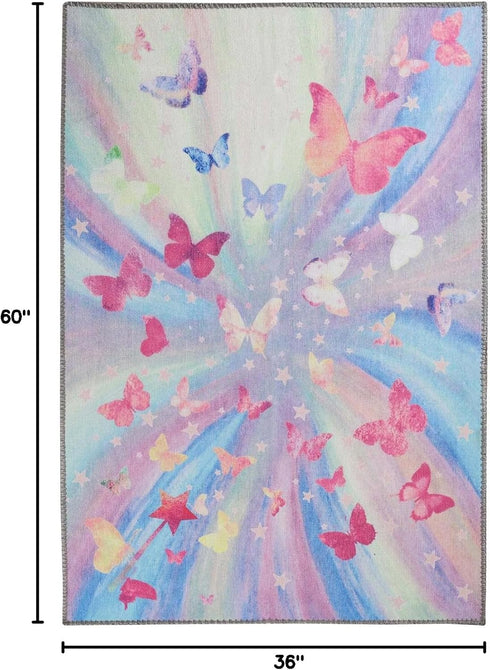 3' 5' Superior Indoor Kids Rug, Washable, Non-Slip, Toddlers & Babies, Perfect for High Traffic Playroom, Kids Room