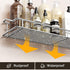 Orimade Bathroom Shelf Organizer, Shower Caddy Storage Rack with Traceless Adhesive, 15.75 inch, Silver