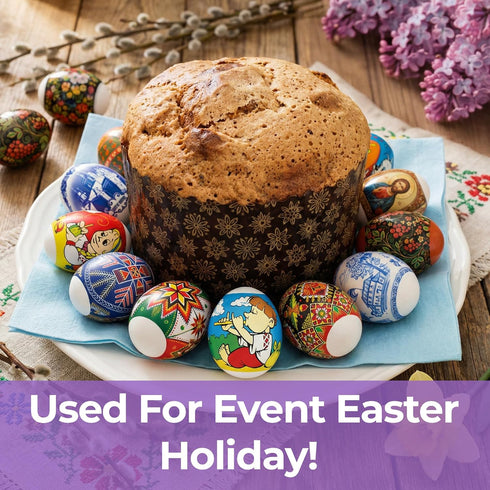 Set 49 of Easter Egg Wraps Heat Shrink Sleeves, Ukrainian Pysanka Pisanka Decorating Kit, Russian Orthodox Egg Covers