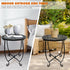 Fashion&cool 14 Inch Patio Side Tables, Weather Resistant Metal Outdoor Side Table for Halloween, Round End Table Side