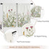 Riyidecor Light Green Leave Plant Small Kitchen Curtains, Floral Botanical Rod Pocket Farmhouse Cafe Treatment Fabric