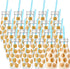 Yungyan 20 Pcs Plastic Cookies Milk Bottles with Straws and Lids Small