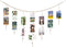 Wall Hanging Photo Display with Wood Beads Garland, Collage Picture Frame with 30 Clips for Rustic Home, Office &