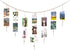 Wall Hanging Photo Display with Wood Beads Garland, Collage Picture Frame with 30 Clips for Rustic Home, Office &