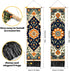 2 13"x51", BVBOX PCS Vertical Floral Tapestry Ottoman Aesthetic Long Vertical Wall Hanging Black Tassel Tapestries Home
