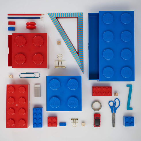 LEGO Stackable Desk Drawer BLUE - Plastic Storage Box for LEGO, Toys, Office Supplies, and Home Decoration