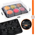 Macaron Box with Clear Display Window, 50-Pack Black Base Gift Box Fits 6 Macarons, Dessert Carrier