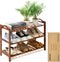 RMXANL 3 Tier Bamboo Shoe Rack, Shoe Shelf Shoes Rack Shoe Organizer for
