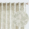 Lazzzy Linen Curtains Farmhouse Green Floral Print Curtains 84 Inches Long Back
