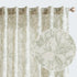 Lazzzy Linen Curtains Farmhouse Green Floral Print Curtains 84 Inches Long Back