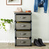 Juvale 4-Tier Tall Closet Dresser with Drawers, Small Fabric Storage Organizer for Bedroom (Gray)