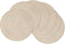 SHACOS 15 Inch Round Braided Placemats, Set of 6, Non-Slip Heat Resistant, Beige