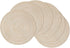 SHACOS 15 Inch Round Braided Placemats, Set of 6, Non-Slip Heat Resistant, Beige