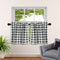 SEEYE Farmhouse Kitchen Curtains - Buffalo Plaid Tiers for Windows, Light Filtering, 27” W x 24” H, 2 Pcs, Black