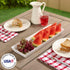 US Acrylic Avant White Plastic Serving Trays - Set of 4, 15” x 5” Narrow Reusable Platters for Appetizers & Desserts