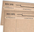 50 Farmhouse Rustic Recipe Cards 4x6, Double-Sided Kraft Design