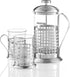 Gourmia GCM9830 French Press Coffee Maker Set 600 ml French Press Coffee Brewer With 2 Matching Stainless Steel Drinking Cups by Gourmia