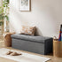 43in 660lbs, DUMOS Storage Ottoman Bench, Storage Chest, End of Bed Foot Rest Stool with Padded Seat, Bedroom Bench