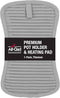 All-Clad Premium Pot Holder & Hot Pad, 100% Cotton, Heat Resistant to 500 Degrees, Titanium, 1-Pack