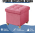 15 Inches BRIAN & DANY Ottoman with Storage, Square Small Storage Ottoman Foot Rest with Legs, Ottomans Foot Stool