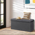 30Inches 660 lbs, ZenStyle Storage Ottoman Bench, Folding Footrest Padded Seat, Storage Chest Long Shoes Bench