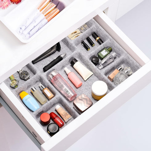 Welaxy Drawer Organizer Trays with 9 Compartments, Multi-Purpose Storage Box for Home Office Desk Closet Bathroom