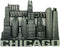 Chicago Souvenir Magnet, Windy City Skyline Decoration, Durable Refrigerator and Office Magnetic Decal