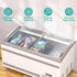 17.5"~20.4", 2 pack SANNO Chest Freezer Baskets, Stainless Steel Storage Organizer Bins with Sturdy Handles for Chest