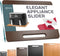 Ibyx Elegant Sliding Tray for Coffee Maker & Heavy Appliances - Sturdy, Slides Easily (Brown, Medium - Wide)