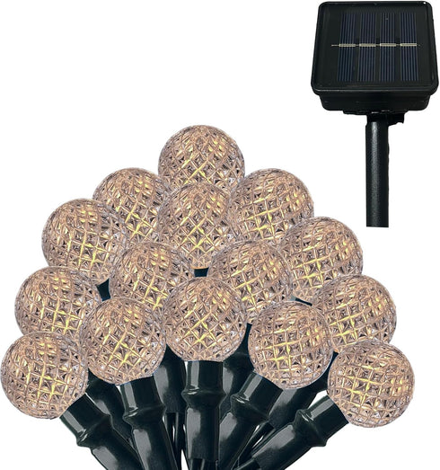 Anycosy Christmas String Lights G3, 100 LEDs Globe Solar Operated Strings Lights