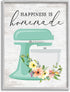 Stupell Industries Happiness is Homemade Floral Kitchen Stand Mixer Wall Art, 16 x 20, Multi-Color Design