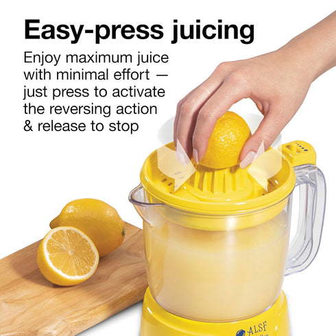 34 oz. 34 oz, 2 (66341) Proctor Silex Alex's Lemonade Stand Electric Citrus Juicer Machine, Large Pitcher, Pressure