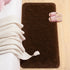 Chicrug 2x4 Feet Soft Plush Fluffy Runner Rug for Bedroom Living Room, Non-Shedding Shag Carpet, Coffee