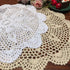 Damanni Doily,Round,Beige,12 Inch Cotton Handmade Crochet Lace Tablecloth Doilies