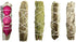 Smudge Sticks Sampler - 1 White Sage with Lavender & Rose, 1 Rosemary, 1 Cedar, 1 Sweetgrass, 1 Black Sage